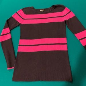 EUC Woman’s top, size L, navy blue&pink